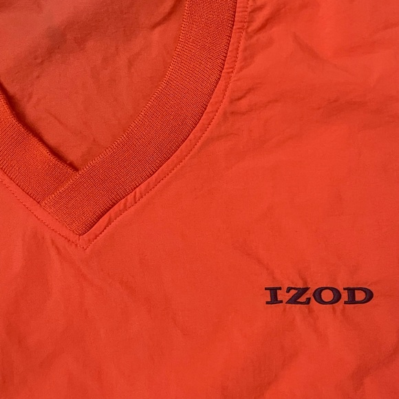 Vintage IZOD gold pullover windbreaker Orange Large - Picture 8 of 9